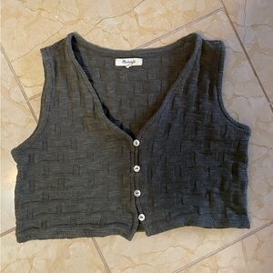 Madewell Basketweave-Stitch Vest